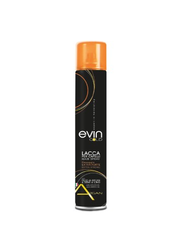 Lacca Evin Gold per capelli Extra Forte Con Olio Di Argan E Semi Di Lino 500ml - prodotti per parrucchieri - hairevolution pr...