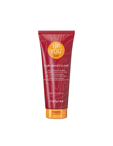 GEL UP TO YOU CURL BOOST GLAZE DEFINIZIONE MORBIDA CAPELLI RICCI E CRESPI 200ML INEBRYA - .hairevolution-prodotti.com