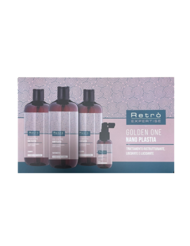 KIT NANOPLASTIA SHAMPOO+TRATTAMENTO+MASCHERA 500ML E LEAVE IN 100ML RETRO' BRS - .hairevolution-prodotti.com